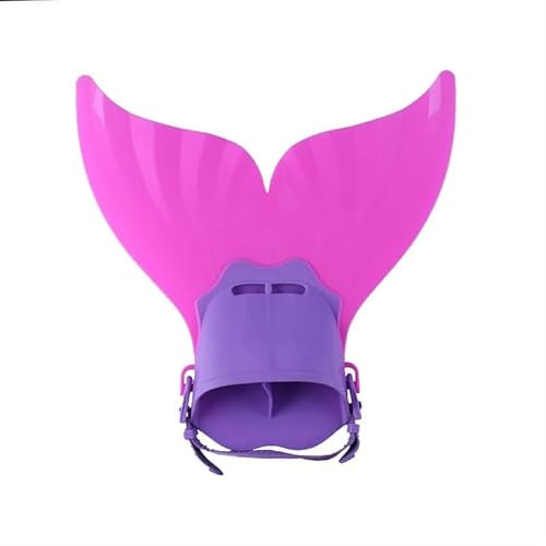 BADALO Einteilige Froggy Schuhe Jungen Mädchen Meerjungfrau Einzelflossen Schwimmflossen Tauchtraining Doppelflossen (Color : Pink, Size : One Size)