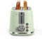 LONGDEEM Toaster–2 Toastschlitze, Edelstahl Toaster, Toaster 2 scheiben, 6 Stufen, Auftaufunktion, Aufwärmfunktion, Abschaltautomatik, Extra Breite Toastschlitze, Grüne