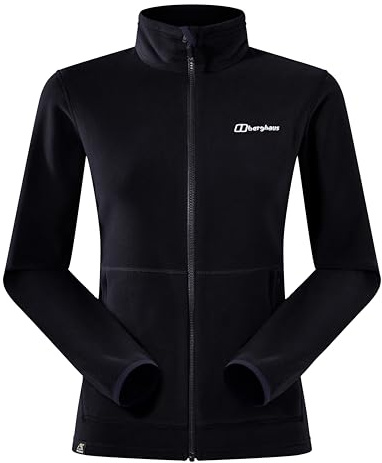 Berghaus Women's Prism 2.0 Micro Interactive Full Zip Fleece Jacket | Added Warmth | Flattering Style | Durable Fleece Full Zip, Black, 14
