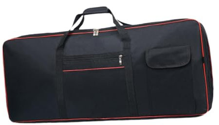 Harilla Schutzhülle für elektronisches Keyboard mit 61 Tasten, 2 Taschen, staubdicht, verstellbare Schultergurte, Oxford-Stoff, 102x44x15cm