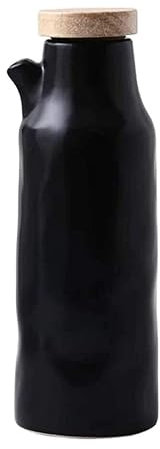CGCSYZ Bouteille distributrice d'huile d'olive, huilier et vinaigre, Bouteilles distributrices d'huile et de vinaigre en céramique Home Essentials(Noir