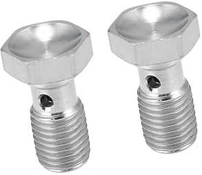 A ABSOPRO Voiture Frein Ligne Banjo Boulon M10x1.25 25mm Filetage Acier INOX 2pcs Remplacement d'article