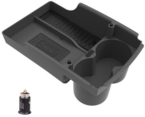 Pexorin Kabelloses Ladegerät Model S/X, QI-Ladepad for kabellose Telefone, Getränkehalter in der Mittelkonsole des Autos, for Tesla, Model X/S 2017 2018 2019 Kabelloses Ladegerät