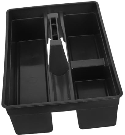 HOMSFOU Bathroom Cleaning Caddy Plastic Tote Organizer Sturdy Handle for Easy Carrying