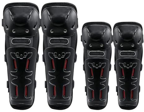 Motorrad-Knieschützer Motorrad-Knieschützer, Ellenbogenschützer, vierteilige Schutzausrüstung, Offroad-Motorrad-Arm-Knieschutz, Offroad-Anti-Fall-Leggings Motorrad-Anti-Fall-Schutzausrüstung