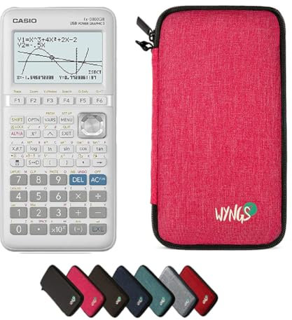 Casio fx-9860GIII inkl. WYNGS Schutztasche Pink - Grafikrechner - Basic Set