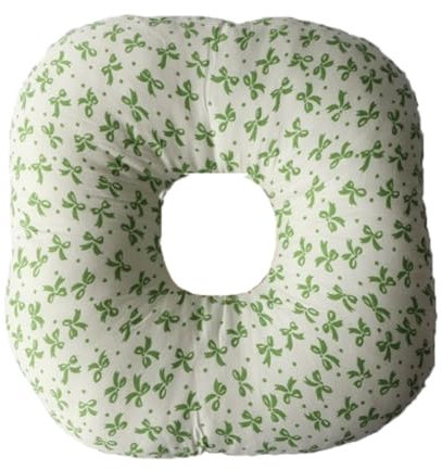 Folpus Almohada lateral con espacio para perforaciones en las orejas y auriculares, Hojas, tal como se describe