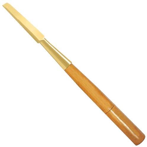 WEDO Ciseau à froid non étincelant de 27,9 cm, burin utilitaire en bois plat, lame de 1,6 cm de large, outil de sécurité sans étincelles, qualité industrielle, longueur 280 mm, cuivre béryllium, non