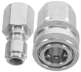 Yardenfun Adaptador más Kit Adaptador para Lavadora a presión Kit de conexión rápida de Lavadora a presión de conexión rápida de a Acero Inoxidable Plata