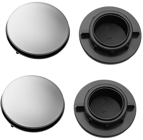 CLISPEED 6pcs Stainless Steel Sink Hole Plugs Kitchen Faucet Hole Covers Washbasin Countertop Decorative Covers for Home Restaurant Hotel