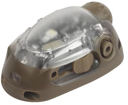 Luce di Segnalazione per Casco Tattico da Softair, Effetti di Illuminazione Multipli, con LED + IR/strobo, Lampada a Coccinella Impermeabile per Sport All'aria Aperta(Brown)
