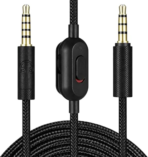 gsgfuis Headset Kabel Ersatz 2m für Gaming Headsets, Gewebtes Audiokabel mit Lautstärkeregler - Kompatibel mit G Pro X & G433/233