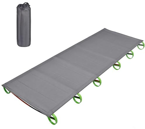Letto da campeggio ultraleggero leggero con supporto in lega di alluminio e tessuto Oxford, ideale per tende, baldacchino, escursionismo, pesca e viaggi (verde)