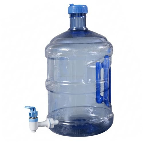 Bouteille d'eau de 2 gallons, cruche d'eau de 2 gallons, Grand récipient Stockage Portable avec Robinet, cruche Transparente pour Animaux Compagnie pour Le Camping et l'extérieur - 7, 5 l