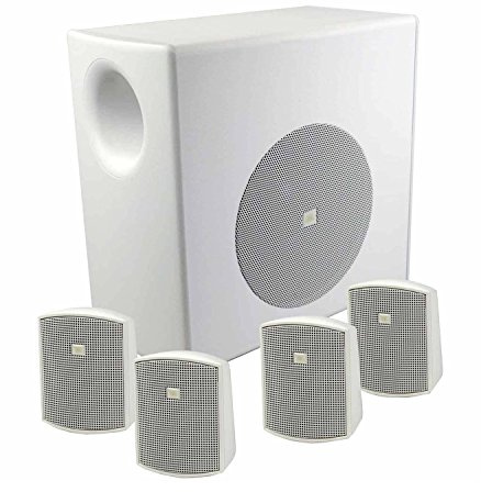 JBL C50PACK-WH – 4 Satellite CONTROL52-WH & 1 Subwoofer CONTROL50ST-WH – Wall Speaker, White