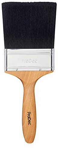 Brocha de cerdas Mixtas ProDec de 4 Pulgadas para Pintar con Pinturas de emulsión, Brillantes y satinadas en Paredes, techos, Madera y Metal, 4 100mm
