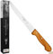 Schwertkrone Coltello da carne Premium con manico in legno d'ulivo, extra affilato e durevole, lama 20 cm, ideale per cucina e barbecue, made in Solingen