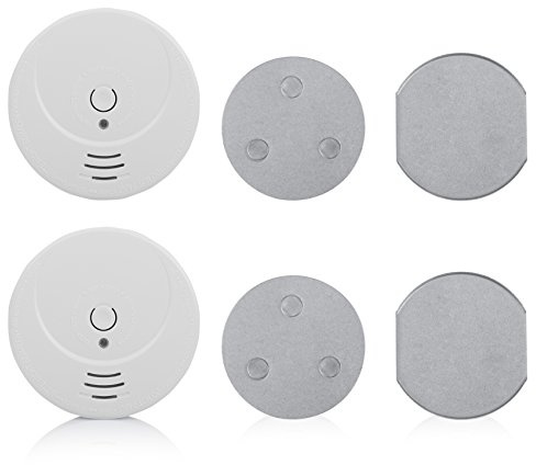 Smartwares FSE de 19200 de 2 Unidades de Humo/Brand Detector con 2 x Fijación magnética., DIN EN 14604, Color Blanco