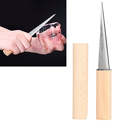 Becco di ghiaccio, Flintghiaccio con manico in legno, paletta di ghiaccio portatile in acciaio inox per bar, bar, picnic, casa