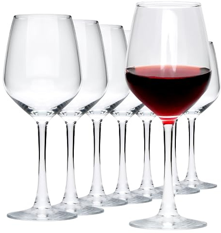 Cadamada Wine Glasses Set of 8, 12oz Wine Glasses, for Red or White Wine, High-end Banquet, Wedding, Gift Goblets, Party, Bar, Anniversary, Housewarming