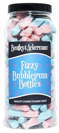 Fizzy Bubblegum Bottles Sweets - (615g) Original Retro Sweets Gift Jar By Bentley & Ackerman's Sweet Shop.