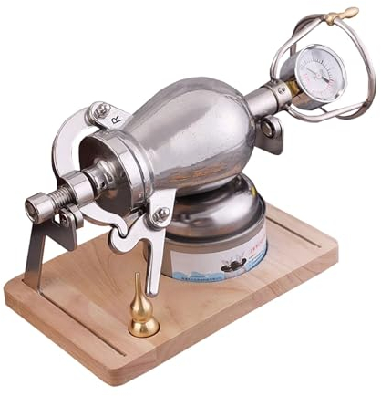 SciAza palomitero mantequilla cañón de palomitasLa mini máquina manual de palomitas de maíz de acero inoxidable de 268 ml puede contener soja, maíz, etc.