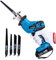 KATSU FIT-BAT Cordless Reciprocating Saw 21V with 2.0Ah Li-ion Battery and Charger, Battery Powered Mini Pruning Reciprocating Saw, 4pcs Blades Included