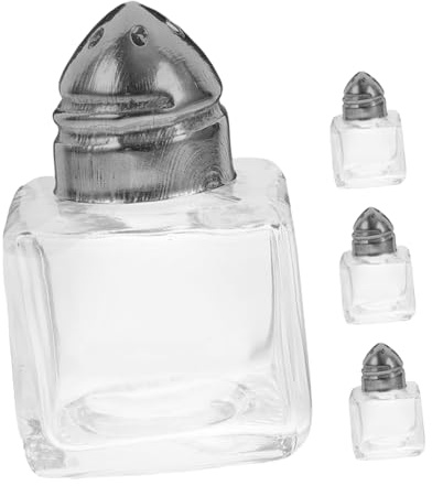 Alipis 4pezzi Bottiglia Per Condimenti Contenitore Ermetico Per Pepe Setaccio Per Spezie Shaker Per Polvere Da Cucina Per Uso Esterno e Interno
