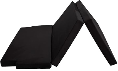 GoldenGroup Auto Matratze 200 cm x 150cm - Passend für VW T6.1 California Beach - Faltbare - Camping Matratze - Auto Camping Zubehör - Klappmatratze Schwarze Baumwolle h=10cm visco