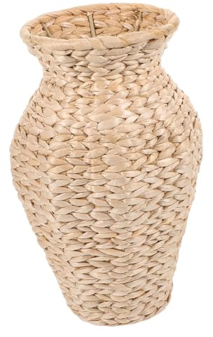 Alipis Geflochtene Vase Aus Dekorative Trockenblumen Vase Rustikaler Pflanzenhalter Für Schreibtisch Und Wohnraum
