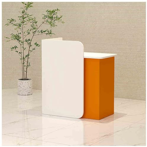 Scrivania compatta per ufficio e salone, bancone reception con cassetti, moderno banco cassa per salone, ufficio e sala ricevimenti (79,8 x 45 x 95 cm)