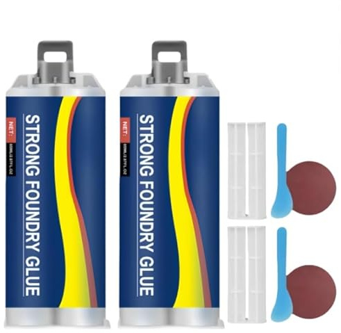 2 PCS Strong Foundry Glue & Metal Repair Paste,Super Glue All Purpose,Industrial Liquid Metal Weld & Waterproof Adhesive for Casting Repair,Plastic,Rubber,Crafting