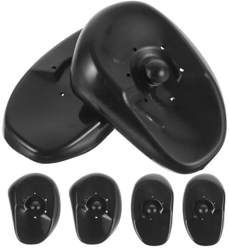 Toyvian 6 Cubreorejas para Teñir el Cabello de Plástico Gelatinoso Flexible Impermeables y Reutilizables Ideales para Aplicación Casera de Tratamientos Capilares y Tintes en Salón o Hogar