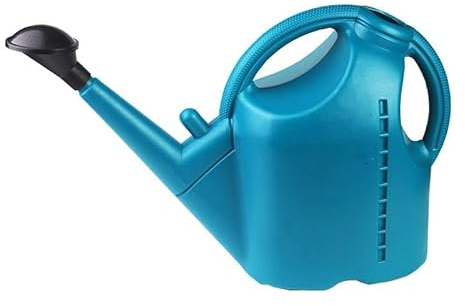 Lawnoval Regadera de plástico de 10 L de grosor para plantas del hogar, balcón y jardín, color azul