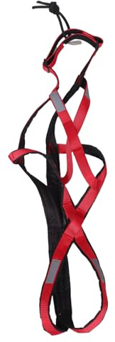 WEKAMOS Verstellbares Hundegeschirr für Große Hunde mit Reflektorstreifen X-rücken Zuggeschirr aus Abriebfestem Nylon für Joggen Schlitten und Canicross Training XXL
