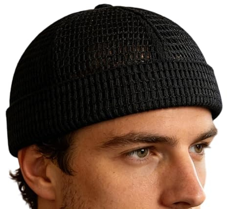 Brättelös Keps - Halvtopp Andas Mesh Pannband | Summer Docker Hat Sailor Skullcap | Justerbar Lättviktsmössa I Polyester Utan Brätte För Utomhuslöpning Golfresor Bald Head Seniors
