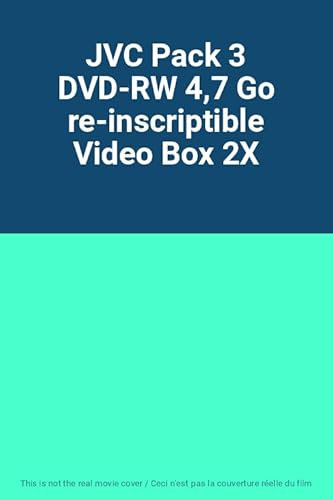 JVC Pack 3 DVD-RW 4,7 Go re-inscriptible Video Box 2X