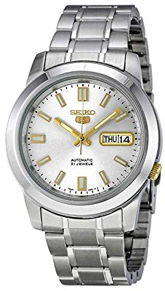 Seiko Unisex vuxna, analog automatisk klocka med rostfritt stål armband SNKK09K1, Armband