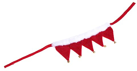 Amosfun Weihnachten hundehalsband mit Glocken plüsch pet Kragen hundehals schal kostü Urlaub zubehör für pet Party Weihnachten Festival ()