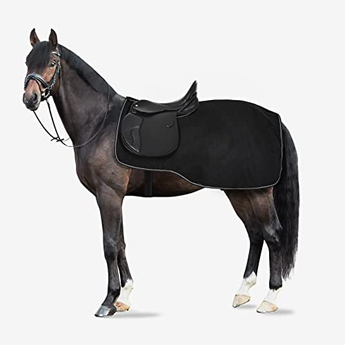 Horze Kiel Fleece Ausreitdecke, Schwarz, 135