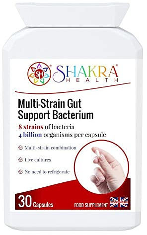 Multi-Strain Darmunterstützungsbakterium (30 Kapseln) beruhigt & unterstützt Darm, Darm & Verdauungsgesundheit; Darmprobleme & I. B. S Entlastung Leistungsstarkes Multi-Strain Pro-Biotic | Shakra
