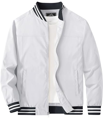 MAGCOMSEN Men's Lightweight Jackets WindProof Water Resist Bomber Jacket
