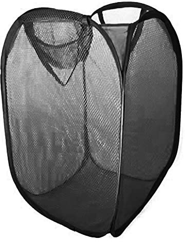 Cesto de colada plegable para ropa sucia, ligero y resistente con tejido de red de nylon, ideal para viajes. Varios colores…