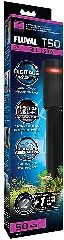 FLUVAL T50 tauchbarer elektronischer Aquarienheizer, für Aquarien bis 50L