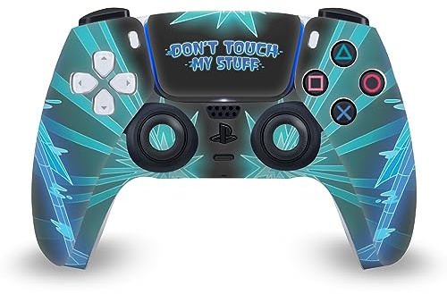 Head Case Designs Offizielle Rick and Morty Fass Meine Sachen Nicht An Grafiken Vinyl Frontplatte Haut Gaming Aufkleber Abziehbild Abdeckung kompatibel mit Sony PlayStation 5 PS5 DualSense Controller
