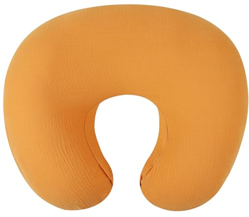 Musselin-Stillkissen-Bezug, weich, 100 % Baumwolle, Stillkissen, Schonbezug, passend für Standard-Kissen oder Positionierer für Babys, Jungen und Mädchen, Gelb
