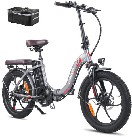 Fafrees F20 PRO E-Bike Klapprad Elektrofahrrad 20 Zoll Faltbares, 250W Motor 36V 18AH Akku, 20 * 3,0 Zoll Mountainbike Citybike Maximales Drehmoment 40 Nm (it grau)