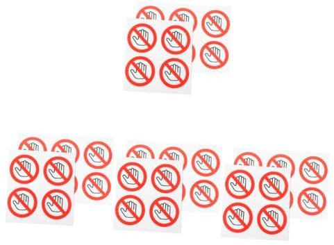 Operitacx Elch Warnschild Aufkleber 40 Stk Gefahrenwarner Verbotsschilder Vinyl-aufkleber, Schilder, Warnschilder Warnaufkleber Nicht Berühren Kein Kontakt Das Schild Klebeband Logo-aufkleber