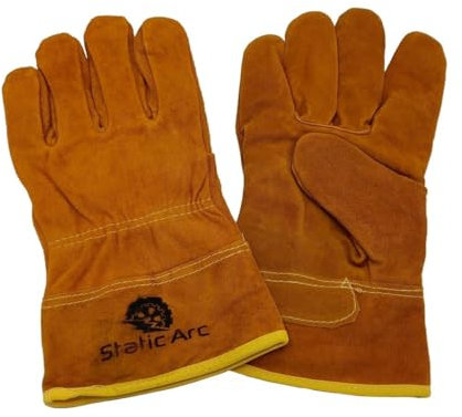 WELDING GLOVES SHORT CUFF TIG MIG GAUNTLET LEATHER HEAT RESISTANT MMA ARC