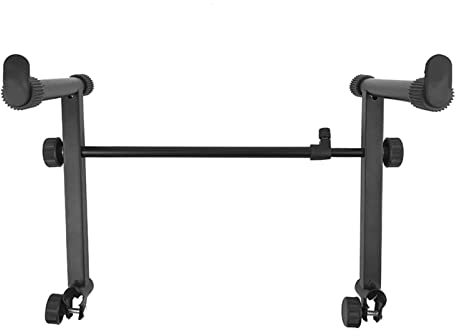 Professioneller Keyboardständer | Tragbarer elektronischer Klavierständer | Klappbarer Klavierständer, Keyboardständer mit robuster Konstruktion, Keyboardständer mit rutschfesten Gummifüßen, Keyboards